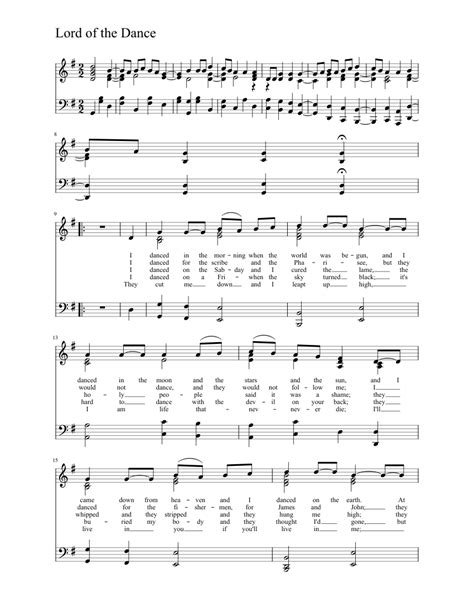 Lord of the Dance Sheet music for Organ (Church Choir) | Musescore.com