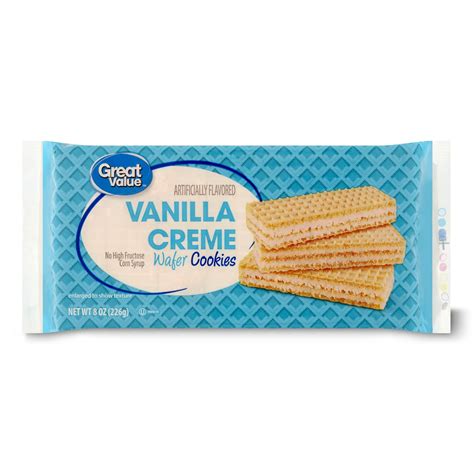 Great Value Vanilla Creme Wafer Cookies, 8 oz – Walmart Inventory ...