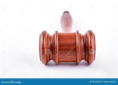 Judge Gavel Isolated Over White. Stock Image - Image of jurisdiction ...