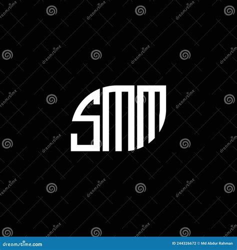 SMM Letter Logo Design on Black Background. SMM Creative Initials ...