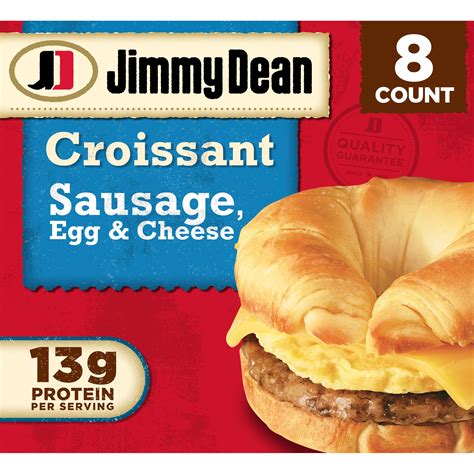 Jimmy Dean Frozen Croissant Breakfast Sandwich - Sausage, Egg & Cheese ...