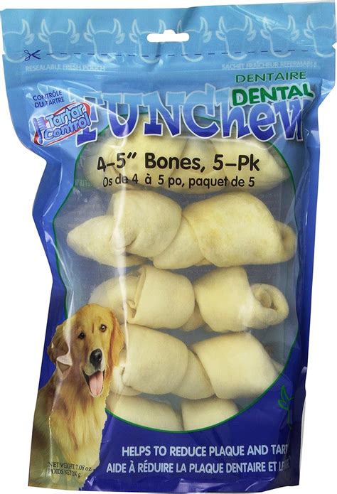 Amazon.com : Spr Dt-013001 Rawhide Bones Dental For Dogs, 4-Pack : Pet ...