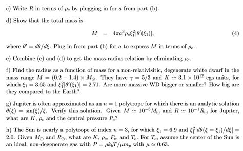 Solved Hydrostatic balance for a polytropic equation of | Chegg.com