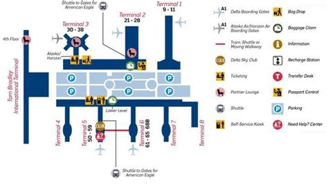 Delta airport map - Lax airport map delta (California - USA)