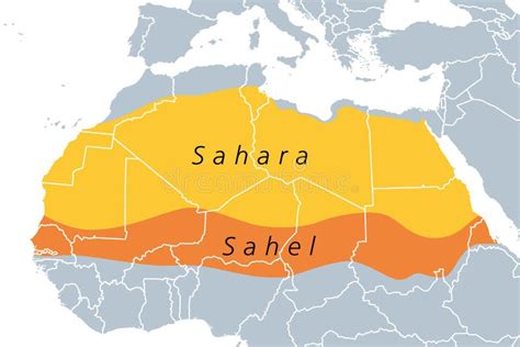 Sahel Desert World Map