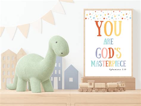 Christian Kids Printable Poster Sunday School Wall Art You - Etsy