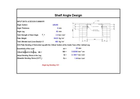 Shelf Angle Design: Input Data & Design Summary | PDF