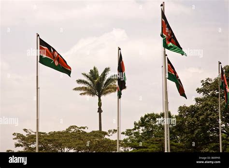 Kenyan flag Nairobi Kenya Africa Stock Photo - Alamy