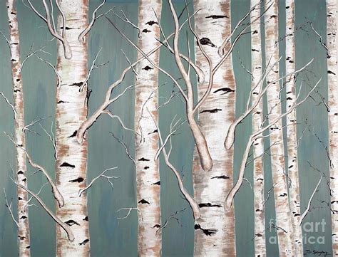 Birch Trees by Timothy Spongberg in 2021 | Birch tree art, Birch trees ...