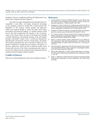 Colopericardial fistula following colonic interposition can primary ...