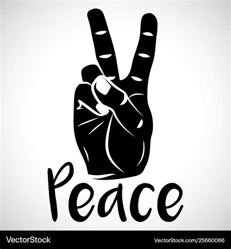 Icon hand peace sign Royalty Free Vector Image