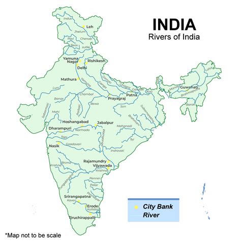 Physical Map Of India Of Rivers - Freddy Bernardine