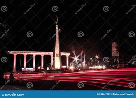 Tugu Kujang Bogor Icon Landmark Night Low Exposure Editorial Stock ...