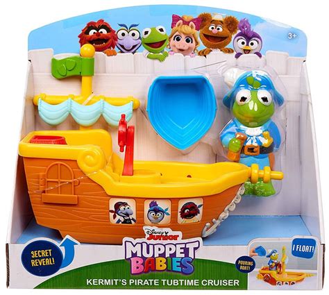 Disney Junior Muppet Babies Kermits Pirate Tubtime Cruiser 2.5 Bath Toy ...