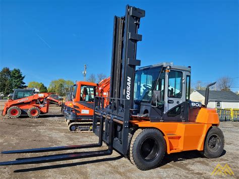 2021 Doosan D80S-7 Pneumatic Tire Forklift For Sale or Rent Lift Truck ...