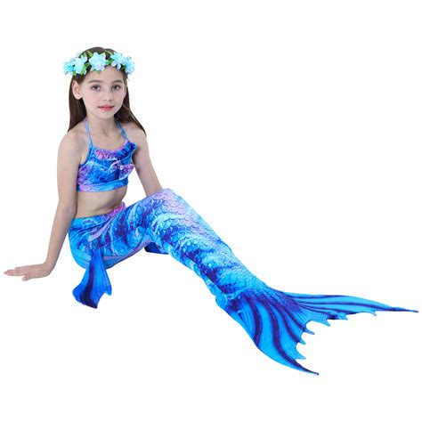 Hot Selling Mermaid Swim Kids Dress Girls Swim Wear Mermaid - Honeysbye ...