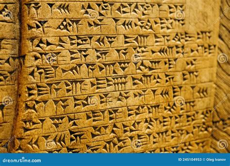 An Ancient Clay Tablet with Sumerian Inscriptions Stock Image - Image ...