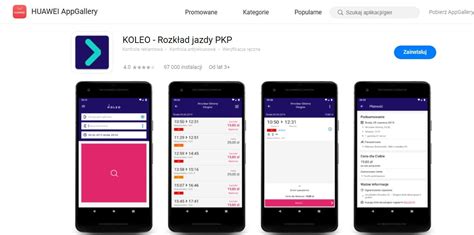 Aplikacja KOLEO debiutuje w AppGallery, ciekawy konkurs dla podróżnych