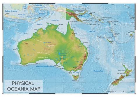 Oceania Map Physical Features