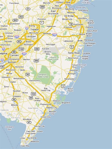 New Jersey Shore Map | Images and Photos finder