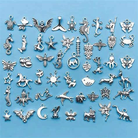 Random Antique Silvery Animal Charms Alloy - Temu Canada