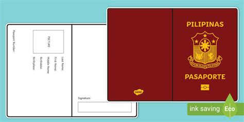 Philippine Passport Template | Philippines | Twinkl - Twinkl