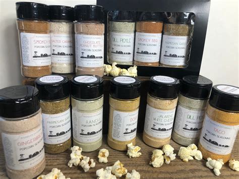 Gourmet Popcorn Seasoning Gift Set Flavored Popcorn Mix | Etsy