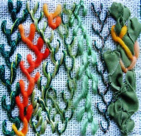 Textile Explorations: The Stitch Files - Feather Stitch