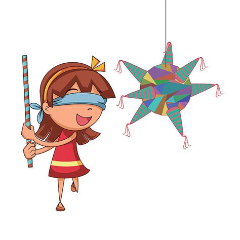 Royalty Free Kid Hitting Pinata Clip Art, Vector Images & Illustrations ...