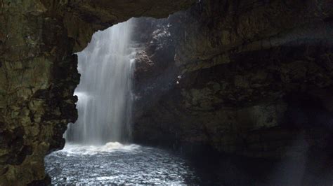 One of the waterfalls inside The Smoo Cave, Durness. | Waterfall ...