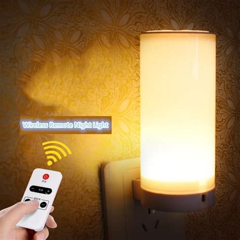 Wireless Remote Control LED Small Night Lights With Plug Color ...