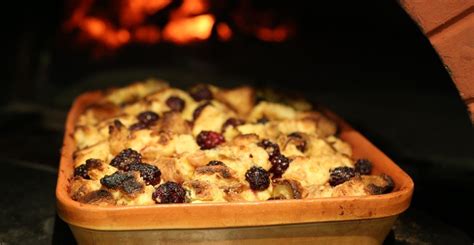 Limoncello Bread Pudding with Fresh Blackberries | Mugnaini Wood and ...