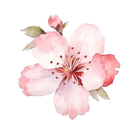 Cherry Blossom Watercolor Flower, Sakura, Cherry Blossom, Flower PNG ...