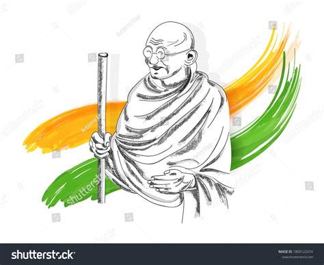 Gandhi Jayanti National Holiday India Celebrated Stock Vector (Royalty ...