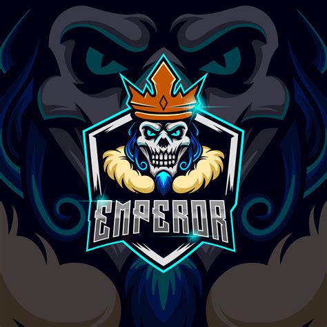 Emperor Skull Game E-Sport logo design template 14561184 Vector Art at ...