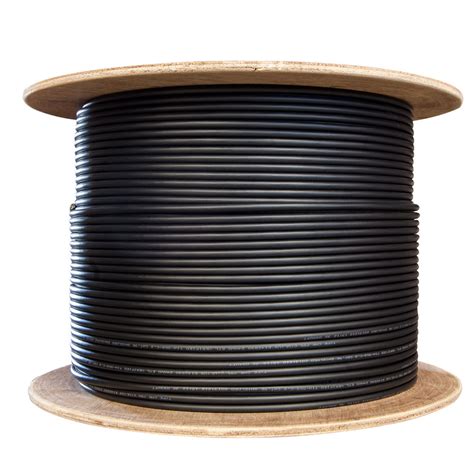 Cable, Bulk, CAT6, 550MHz, Shielded (STP), Solid, 23 AWG, PVC, Black ...