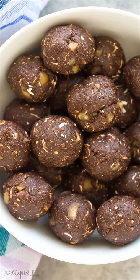 No Bake Chocolate Hazelnut Energy Bites Recipe + VIDEO