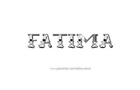 Fatima Name Tattoo Designs