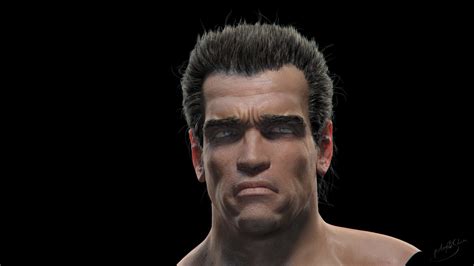 Yin Shiuan's Blog_I Have A CG Dream: Arnold schwarzenegger_WIP_10/01