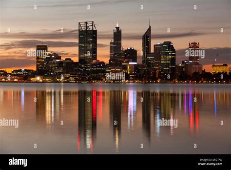 Perth Skyline At Night Stock Photos & Perth Skyline At Night Stock ...