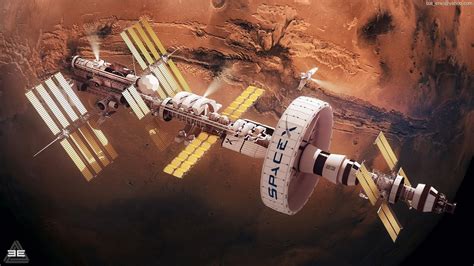 SpaceX Mars orbital station by Encho Enchev | human Mars