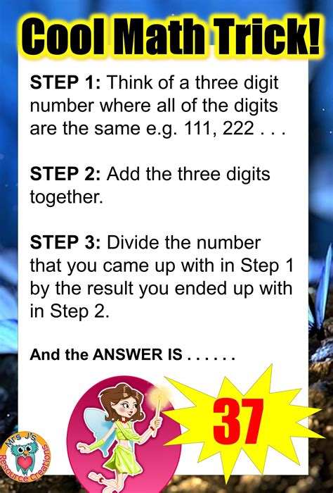 number trick kids - Google Search | Cool math tricks, Math tricks, Math ...