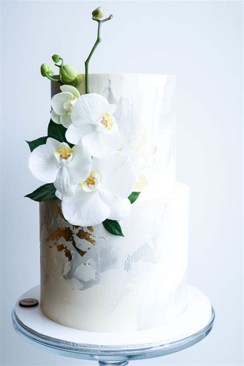 Elegant Orchid Wedding Cake | Orchid wedding cake, Learn cake ...