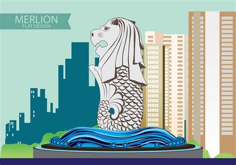 Illustration of Merlion Flat design 113521 Vector Art at Vecteezy