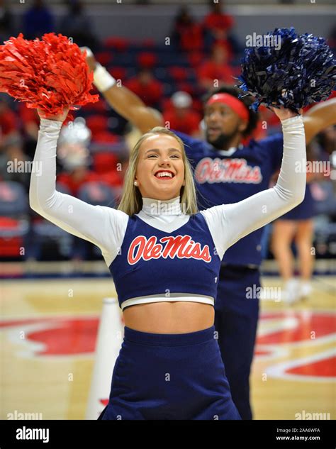 Oxford, MS, USA. 19th Nov, 2019. Ole' Miss cheerleaders perform at the ...