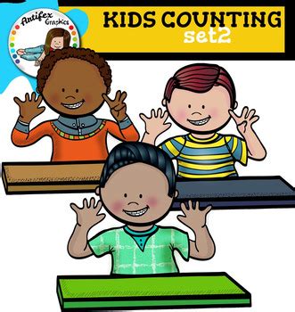 Kids counting set2 clip art by Artifex | Teachers Pay Teachers