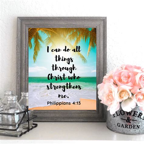 I Can Do All Things Through Christ Printable Art, Philippians 4 13 ...