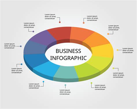 circle pie chart template for infographic for presentation for 11 ...