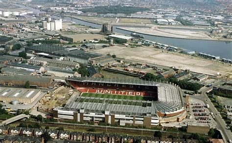 Aerial view of Old Trafford Stadium, home of Manchester