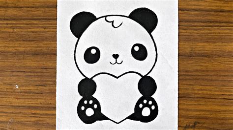 How to draw a cute panda | Easy drawings step by step | Drawing ideas ...